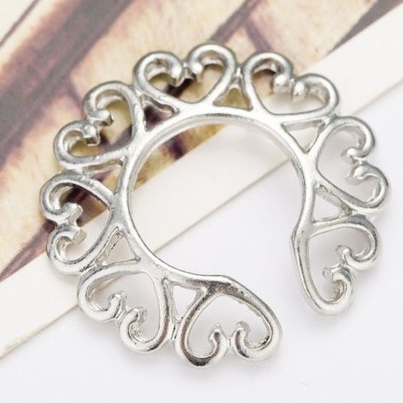 Nipple Shields ~ Per Pair ~ Non-Piercing ~ Hearts ~ 3- Tones - Picture 9 of 9